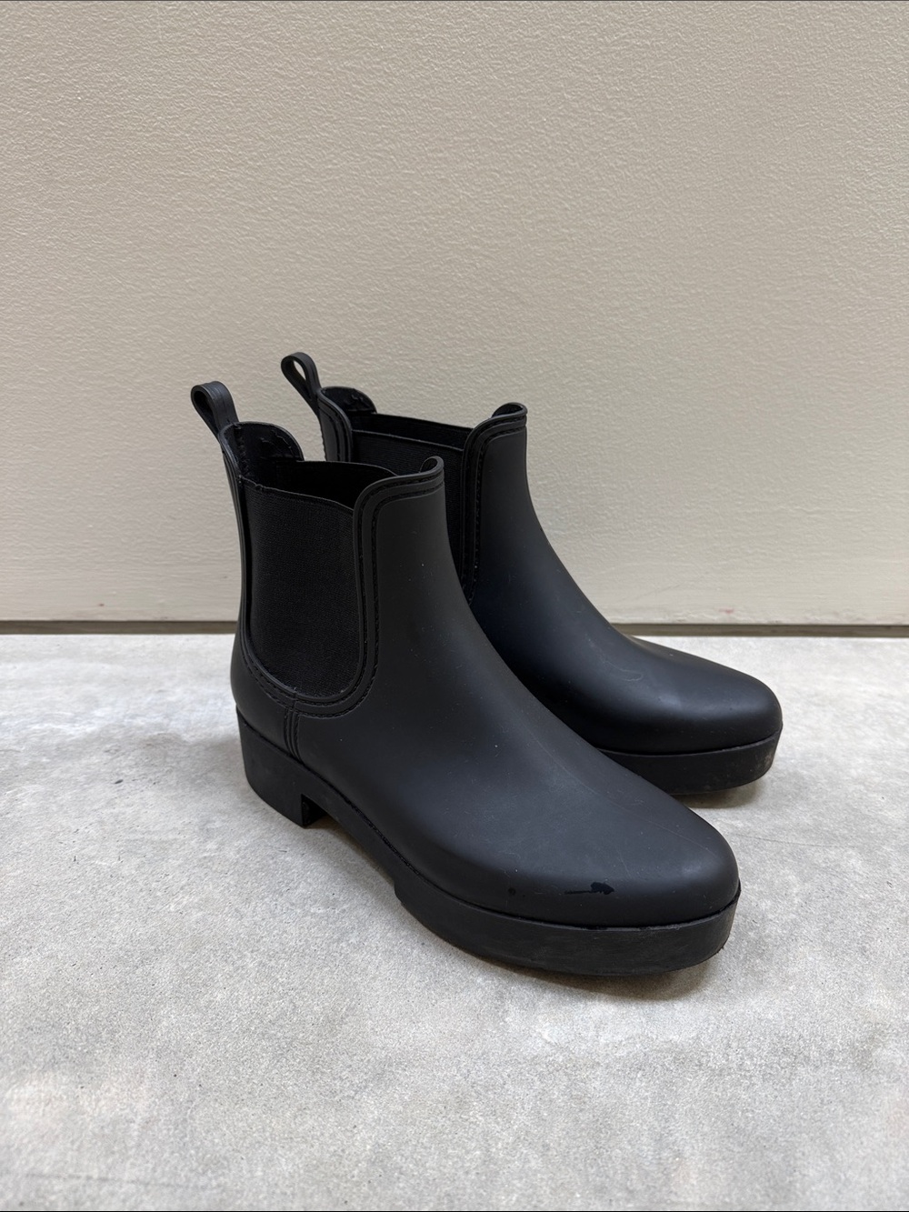 Women's Black Chelsea Rain Ankle Boots